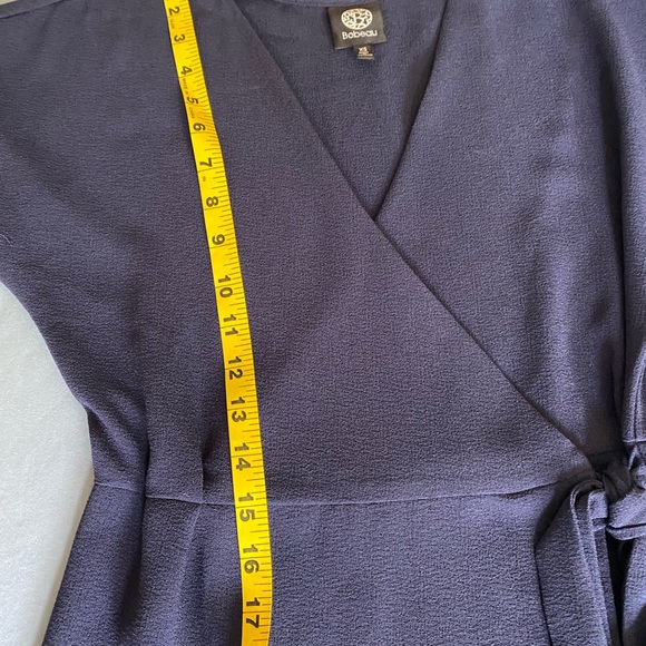 Navy blue colored wrap dress - size Xs - Picture 5 of 9